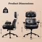 HOMLUX High Back Executive Office Chair with PU Leather in Black, , large