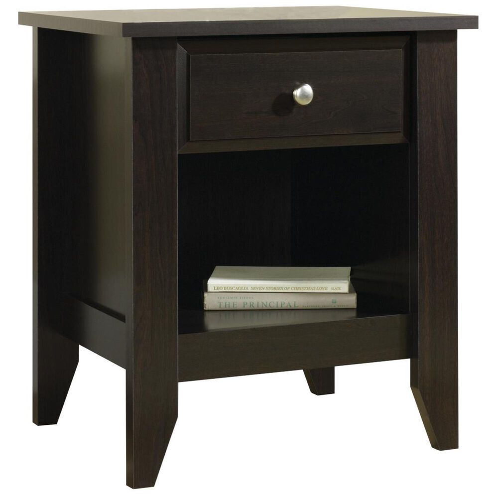 Sauder Shoal Creek 1 Drawer Nightstand in Jamocha, , large