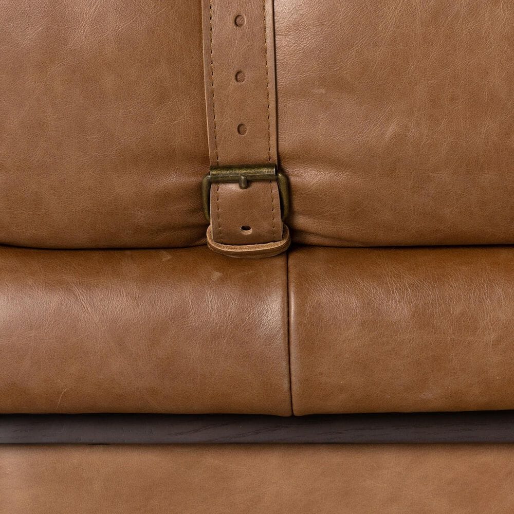 Four Hands Allston Desk Chair in Mocha Ash and Polished Aluminum, , large