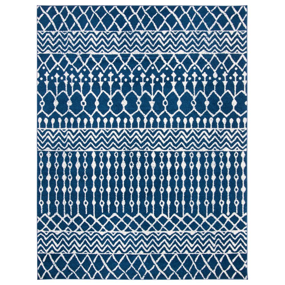 Safavieh Tulum TUL270N 8" x 10" Navy and Ivory Area Rug, , large