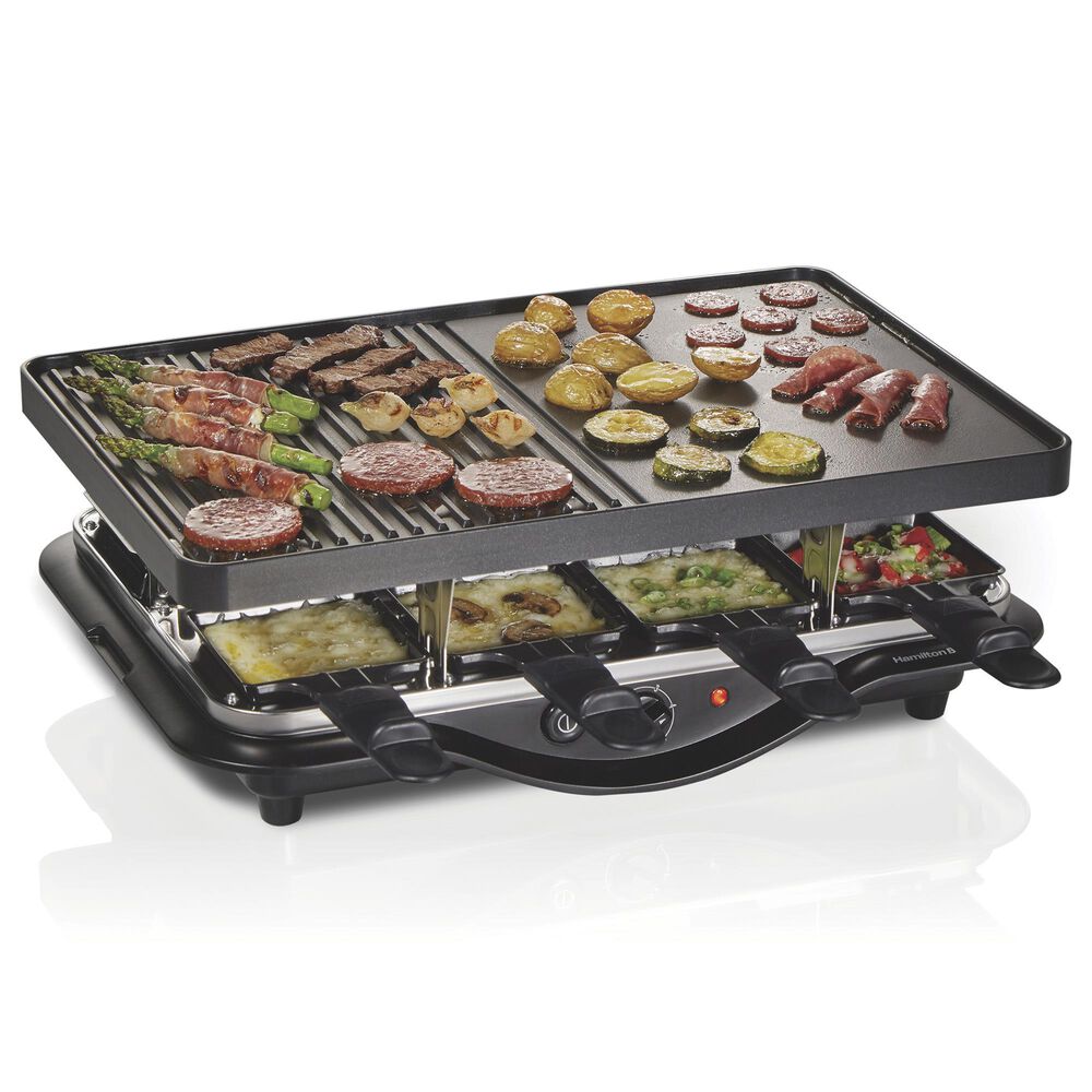 Hamilton Beach Raclette Portable Party Indoor Grill in Black Shop NFM