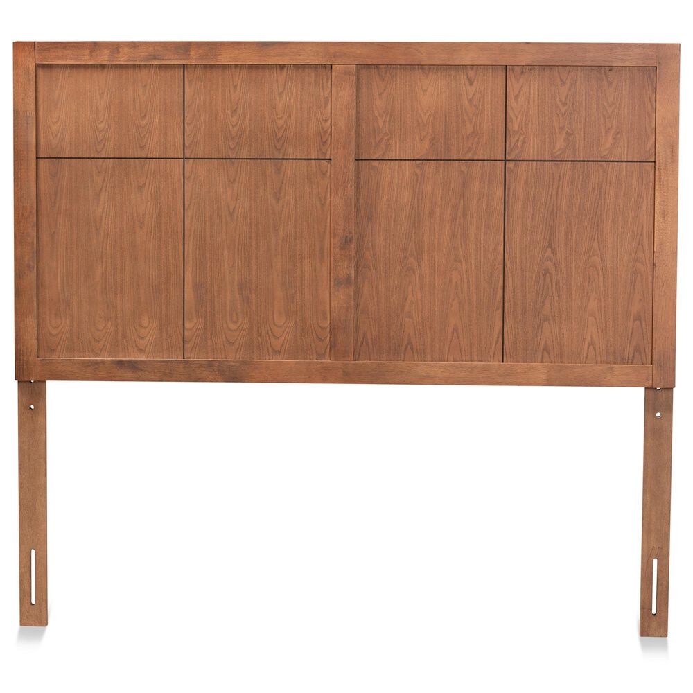 Baxton Studio Monroe King Panel Headboard in Ash Walnut, , large