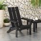 Hearth and Haven Zuma Outdoor Foldable Adirondack Chair in Black, , large