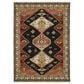 Oriental Weavers Lilihan Tribal Medallion 2" x 3" Navy Area Rug, , large