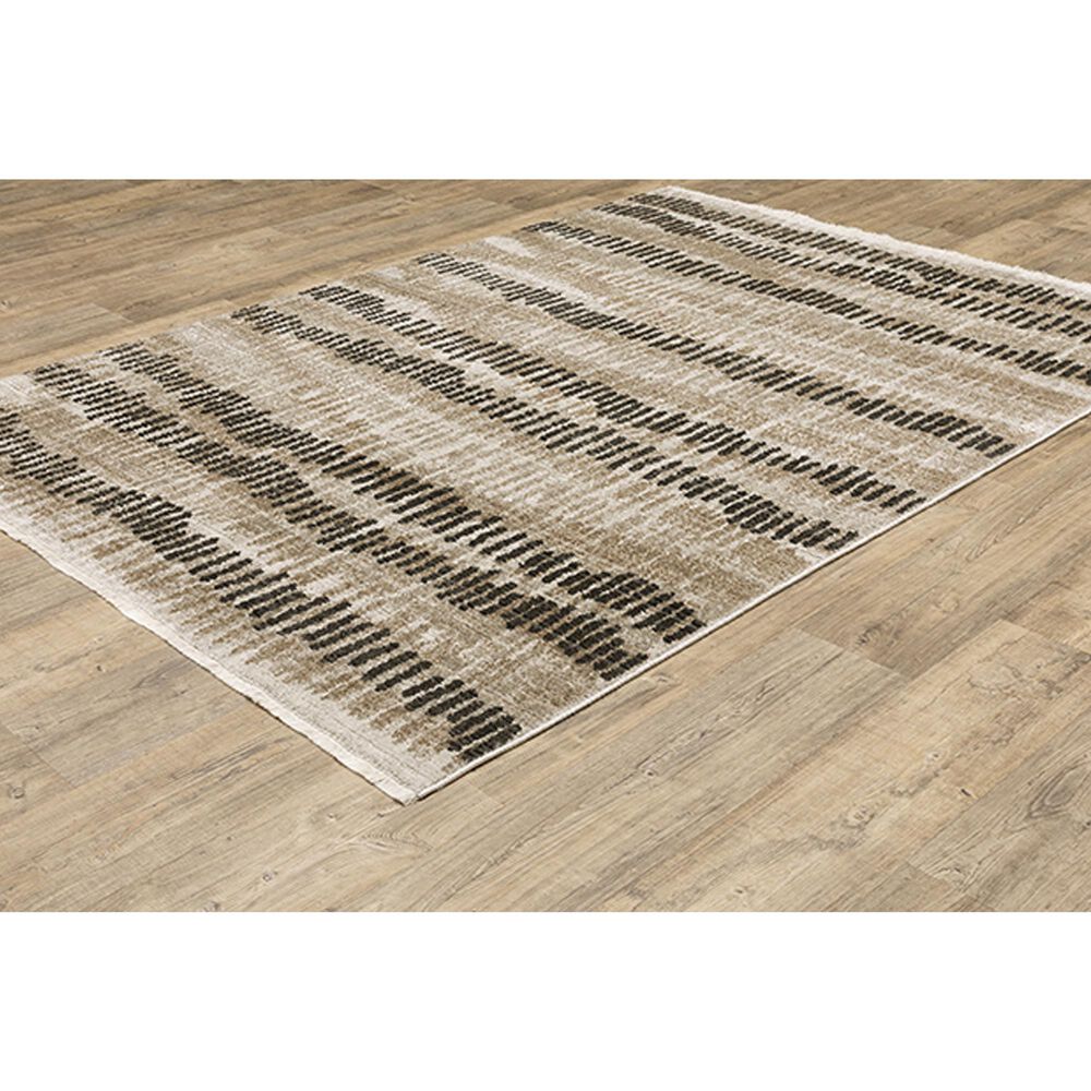 Oriental Weavers Bauer Abstract Geometric 9&#39;10&quot; x 12&#39;10&quot; Beige Area Rug, , large