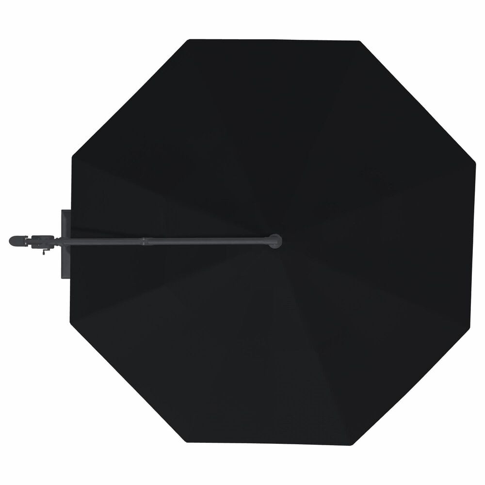 Garden Party Starlux AKZ Plus 13" Octagon Cantilever Umbrella with Base in Black, , large