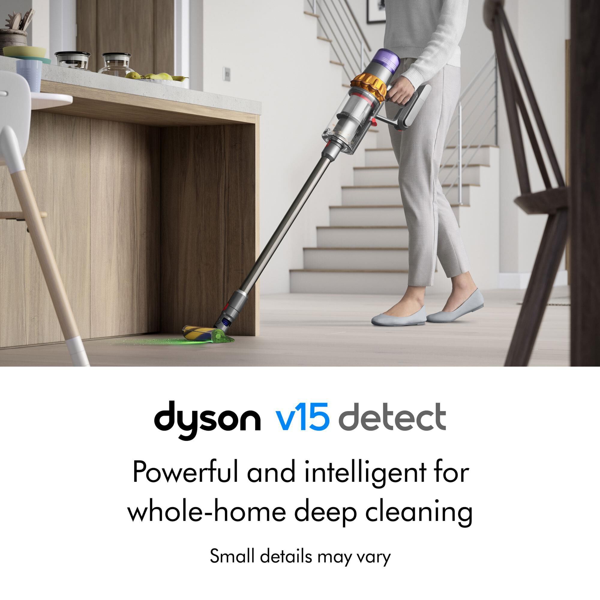 Dyson V15 Detect Cordless Vacuum in Yellow and Nickel