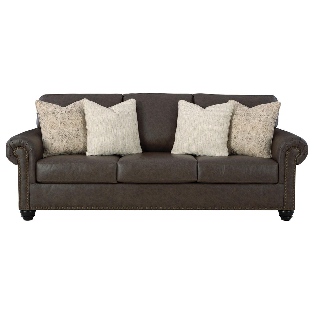 Ashley Roxmere Stationary Queen Sleeper Sofa in Umber, , large