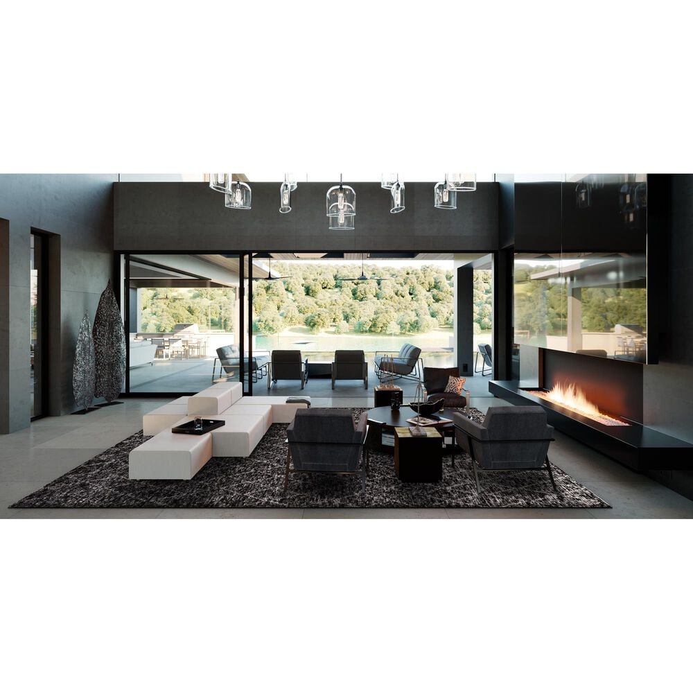 Radici USA Magica 8&#39; x 10&#39; Dark Grey and Silver Area Rug, , large
