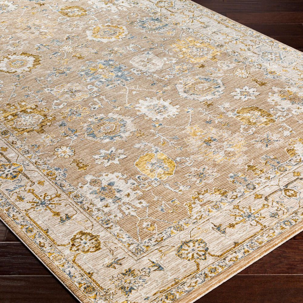 Surya Reina Tan, Light Brown, Light Gray, Cream, Denim, Mustard and Olive 9' x 12'2" Area Rug, , large