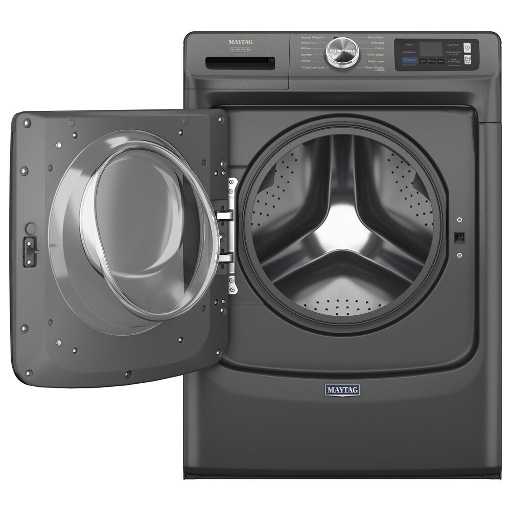 Maytag 5 Cu. Ft. Capacity Front Load Washer in Volcano Black, , large