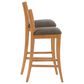 Linon Home Decor Talabis Bar Stool with Grey Cushion in Brown (Set of 2), , large