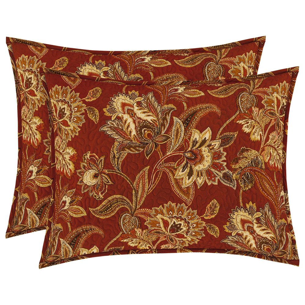 J. Queen New York Montecito 3-Piece Full/Queen Quilt Set in Red, , large