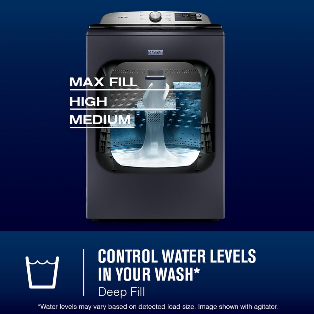 Maytag 5.2 Cu. Ft. Smart Pet Pro Top Load Washer and 7.4 Cu. Ft. Smart Top Load Electric Dryer with Pet Pro Option in Classic Silver, , large