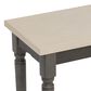 Linon Home Decor Willow Dining Bench in Smokey White and Dark Grey, , large