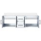 Lexora Home Geneva 60" Double Bathroom Vanity in Glossy White with 2 cm White Cultured Marble Top and Rectangular Sinks, , large