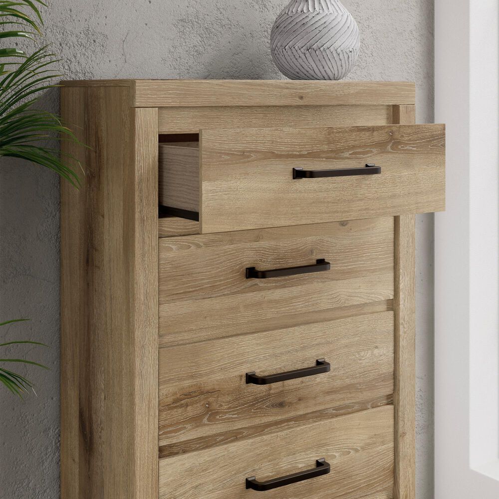 Ashley Brozmont 5-Drawer Chest in Natural Brown, , large