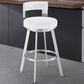 Blue River Flynn 26" Swivel Counter Stool with White Cushion in Brushed Stainless Steel, , large