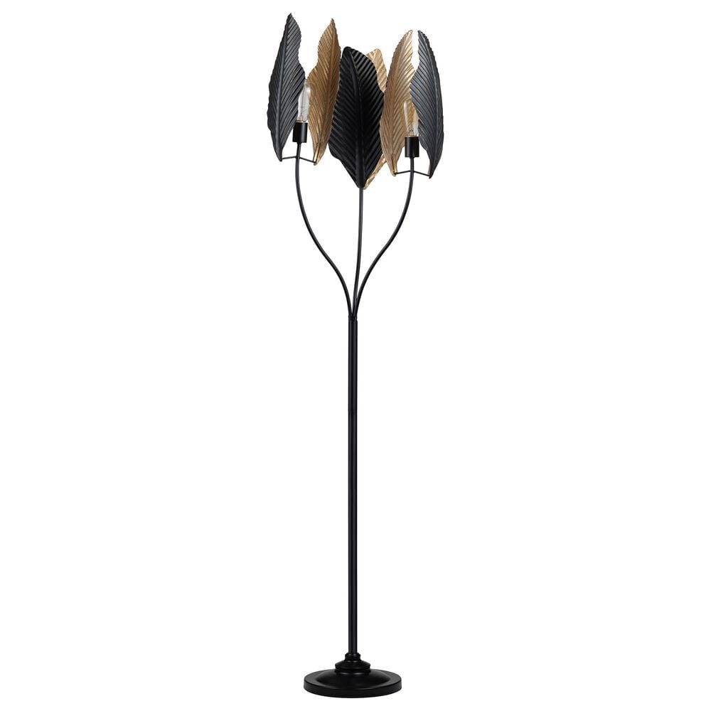 Crestview Collection Wynter Floor Lamp in Black and Gold, , large