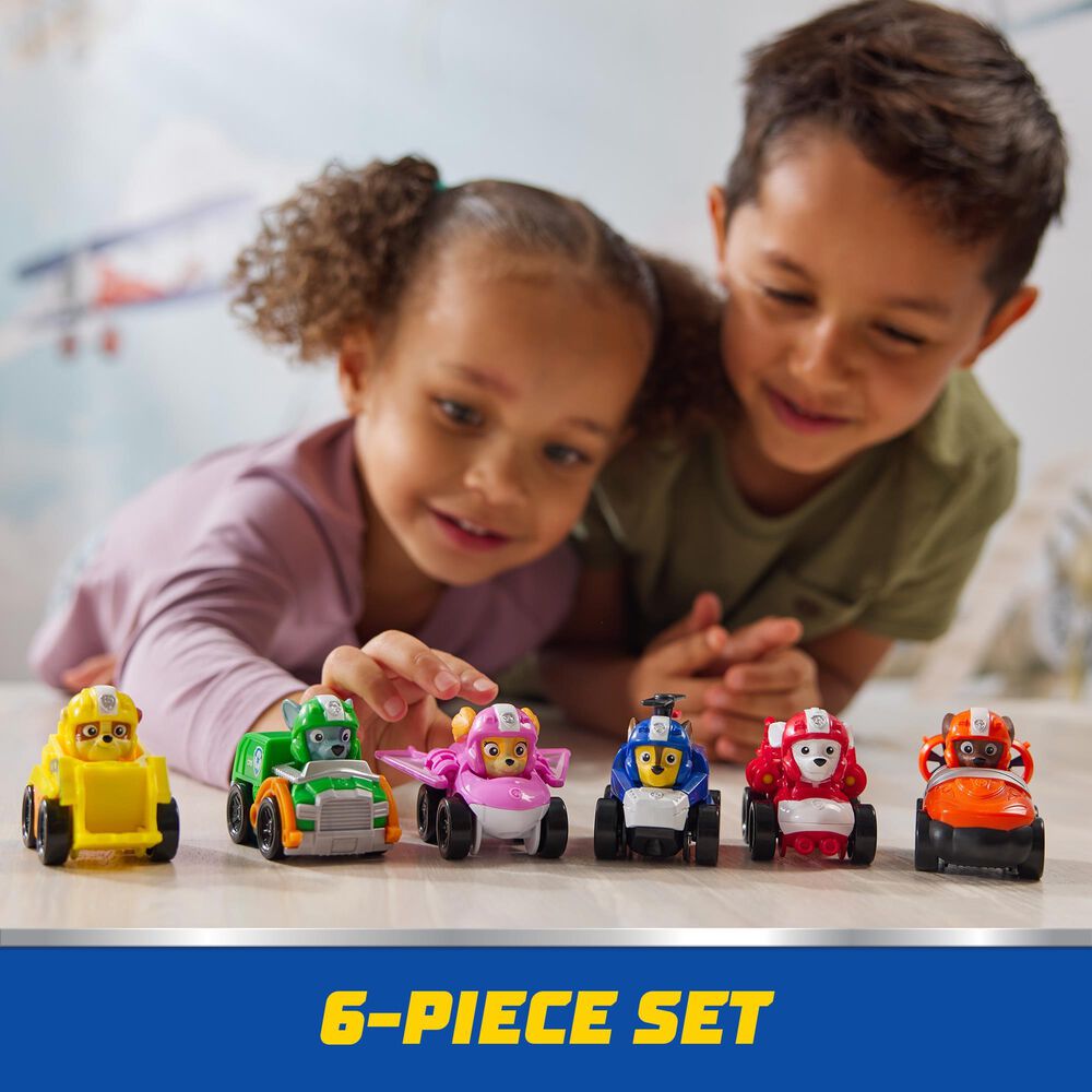 PAW Patrol 6-Piece Air Rescue Pup Squad Racers Car Vehicles Set, , large