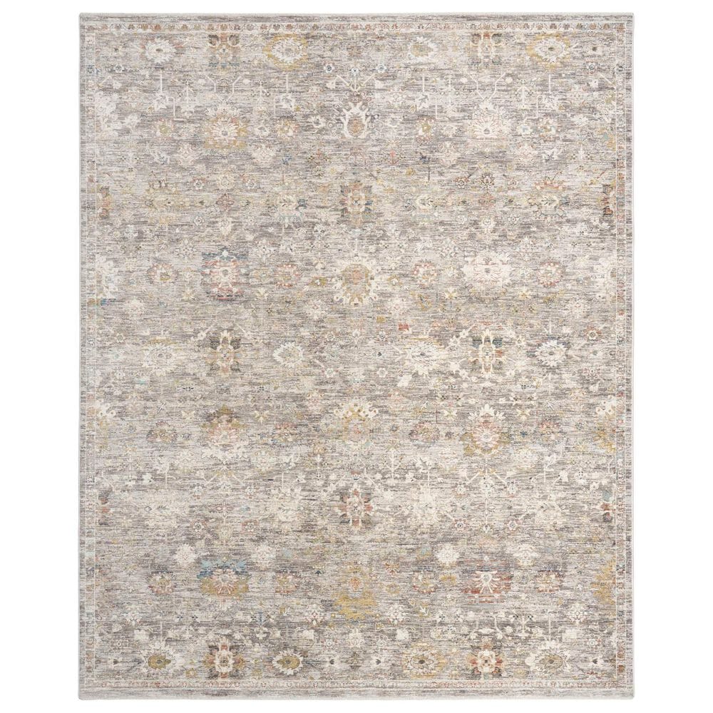 Nourison Antique Fusion Grey 5"3" x 7"10" Area Rug, , large