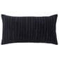 Rizzy Home 14" x 26" Striped Down Filled Lumbar Pillow in Black, , large