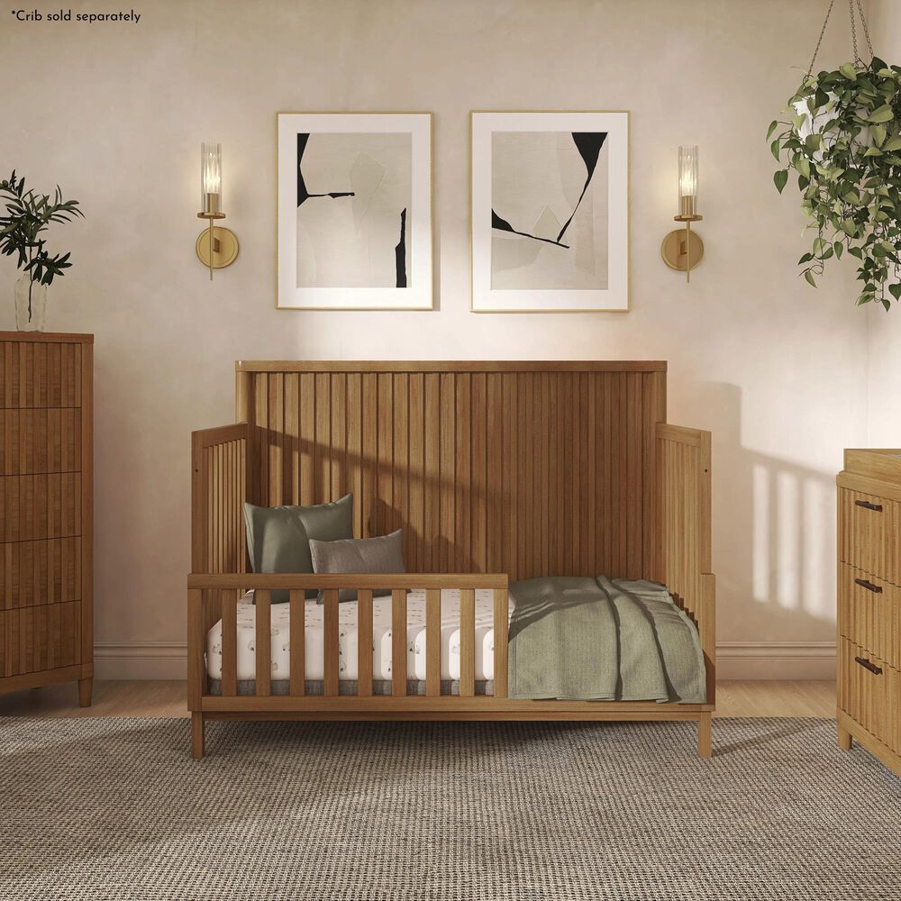 Evolur Flynn Convertible Crib with Guard Rail in Sedona, , large