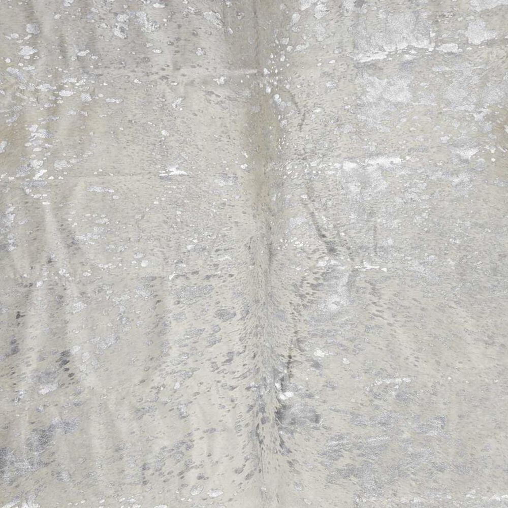 Nourison Couture Hide BR100 5&#39; x 8&#39; White and Silver Hide Area Rug, , large