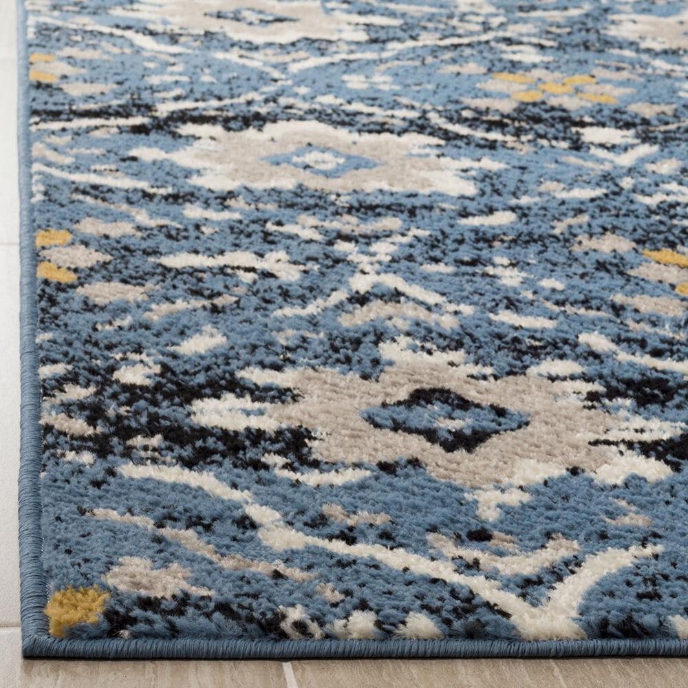 Safavieh Amsterdam AMS113M-28 2&#39;3&quot; x 8&#39; Blue/Creme Runner, , large