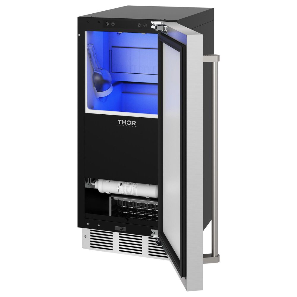 Thor Kitchen 26 Lbs Ice Maker with Top-Hat Cube Ice in Stainless Steel, , large