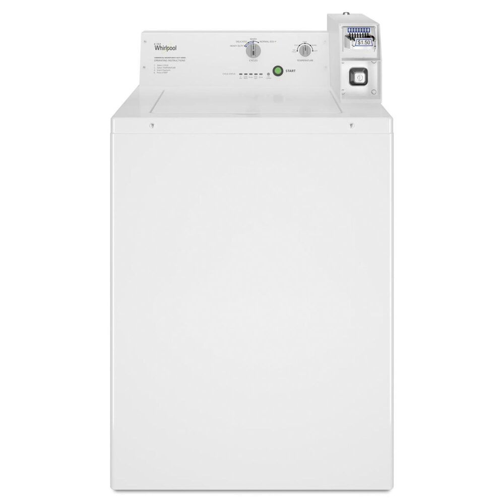Whirlpool Coin Operated High-Efficiency  Top-Load Washer in White, , large