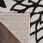 Nourison Aloha Floral 2" x 6" Black and White Indoor/Outdoor Runner, , large