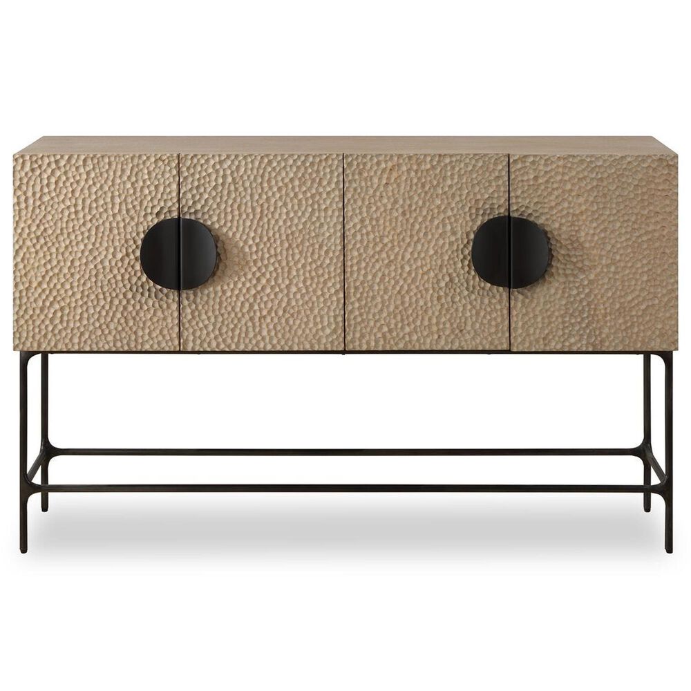 Uttermost Lunar 4-Door Cabinet in White and Black, , large