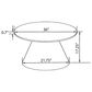 COAST Avon Round Coffee Table in White Marble and Brushed Gold, , large