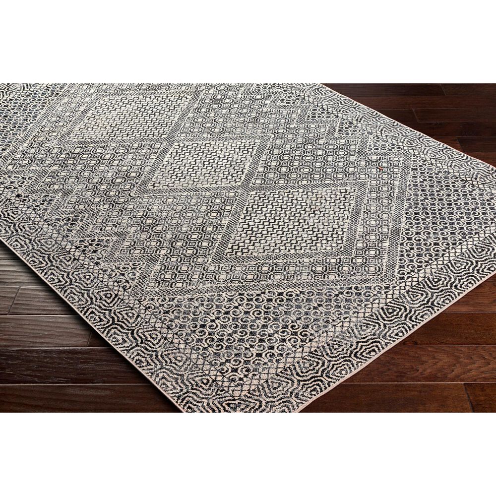 Surya Lavadora  5&#39;3&quot; x 7&#39; Black, Gray and Light Gray Area Rug, , large