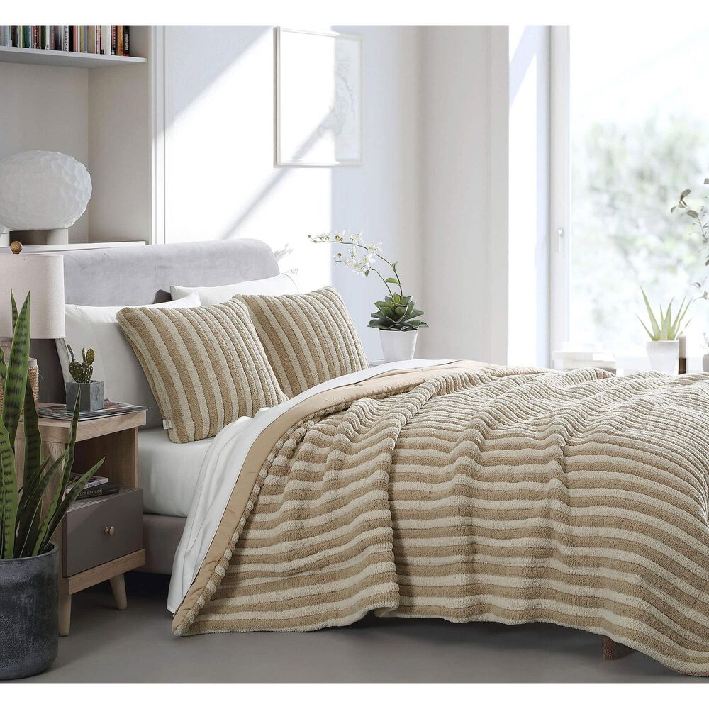 Sunday Citizen Snug Piped 20&quot; Square Throw Pillow in Biscotti and Sahara Tan, , large