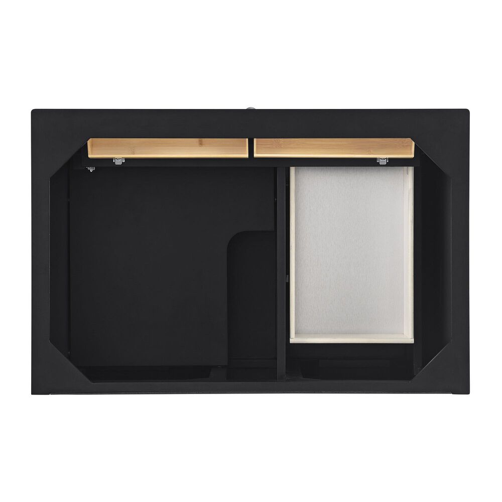 James Martin Vanities Lorelai 36&quot; Single Vanity in Black Onyx with 3 cm Charcoal Soapstone Quartz Top, , large