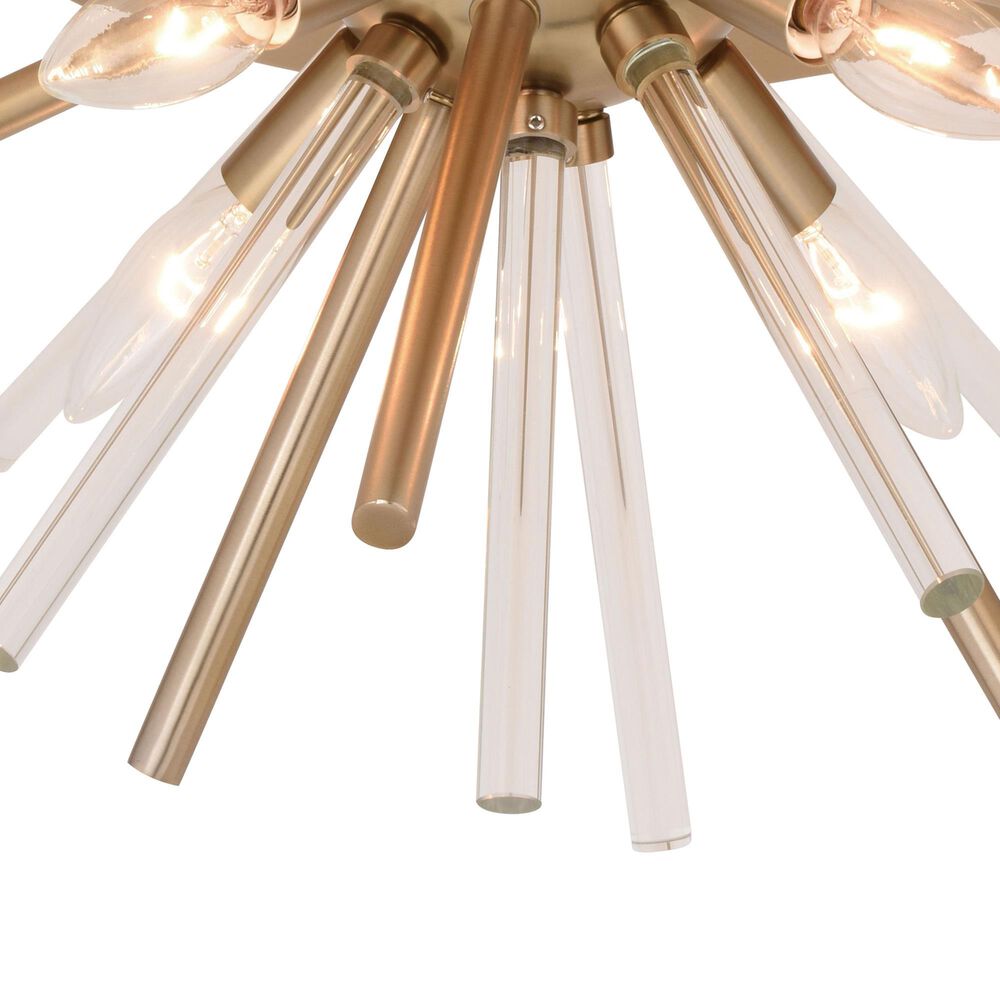 Vaxcel Aria 4-Light Flush Mount in Natural Brass, , large