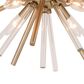 Vaxcel Aria 4-Light Flush Mount in Natural Brass, , large
