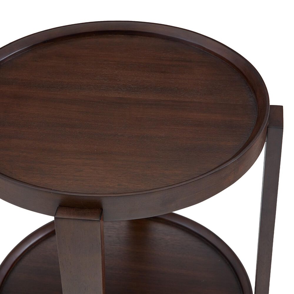 Riverside Furniture Walnut Park Chairside Table in Dark Walnut, , large