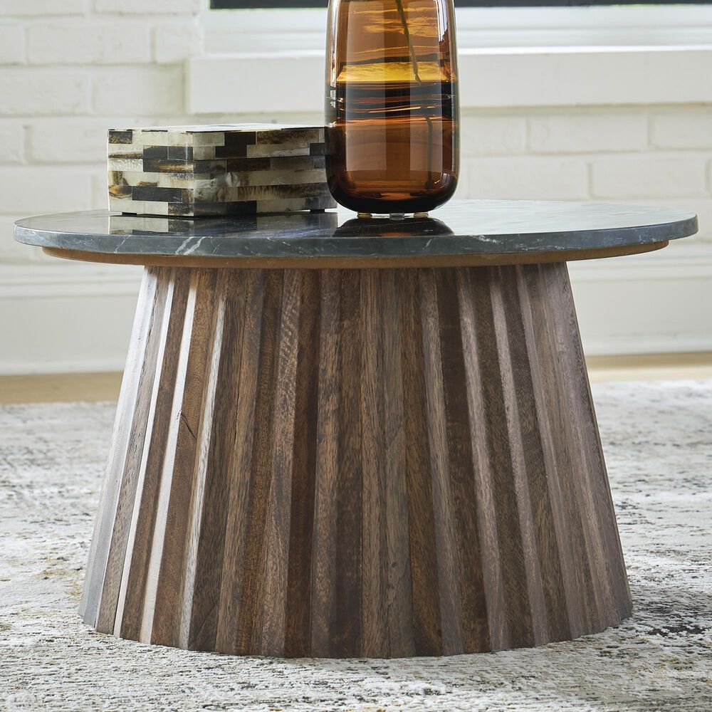 37B Ceilby Accent Coffee Table in Black and Brown, , large