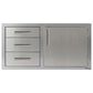 Alfresco 42" Outdoor Combo Door and Drawers in Stainless Steel, , large