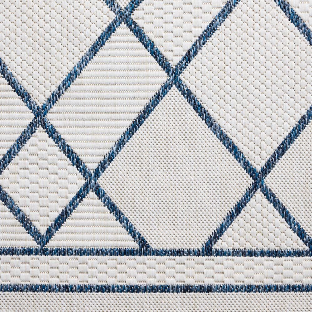 Loloi Easton Ivory and Denim 2&#39;3&quot; x 3&#39;9&quot; Indoor/Outdoor Area Rug, , large