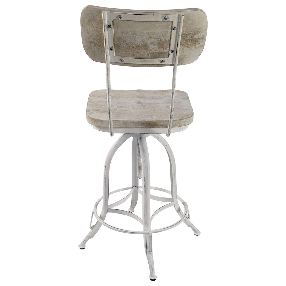 Carolina Chair and Table Mason Swivel Bar Stool in Whitewash NFM