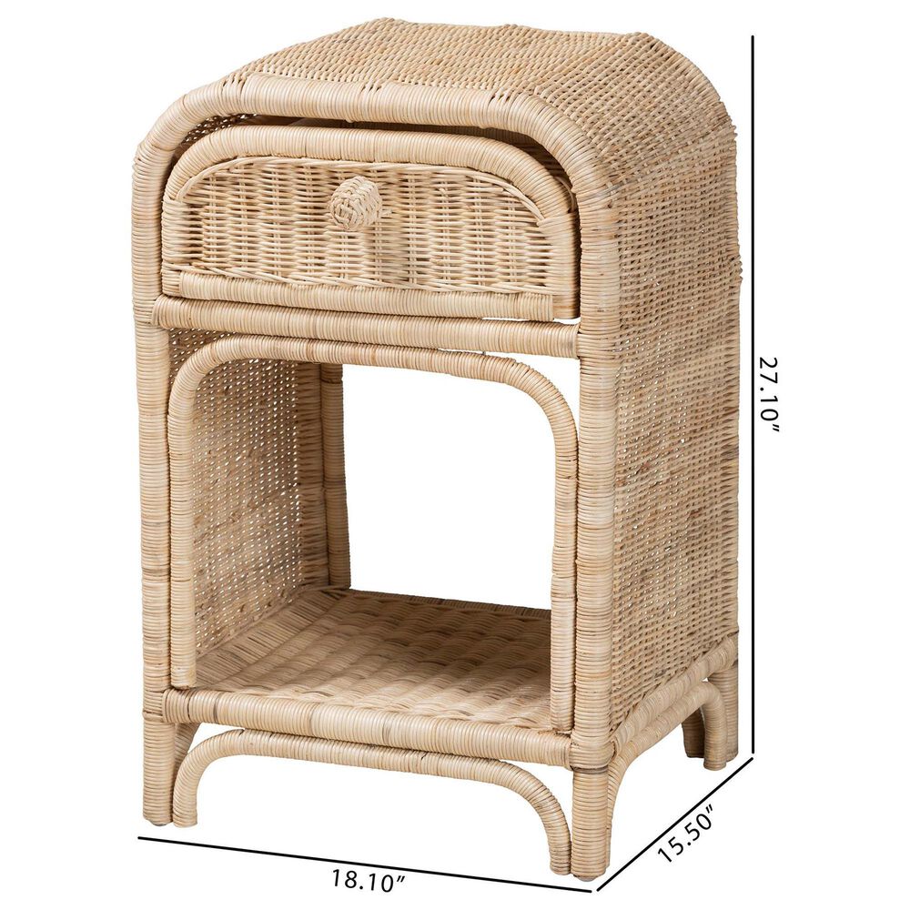 Baxton Studio Magni 1-Drawer Nightstand in Natural Brown, , large