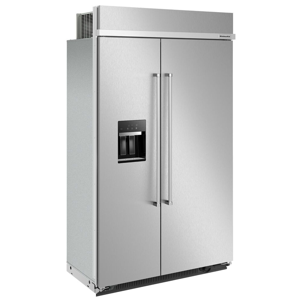KitchenAid 29.4 Cu. Ft. Side By Side Built-In Refrigerator in Stainless Steel, , large