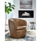 Ashley Kierreys Swivel Chair in Caramel, , large