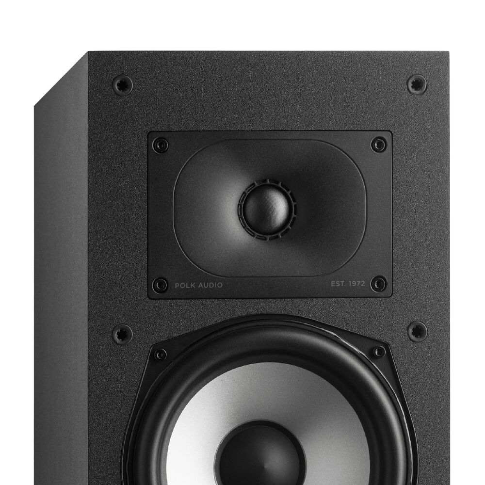 Polk 12&quot; Subwoofer + 6.5 Floorstanding Tower Speaker + 5.25 Center Channel Speaker + Denon 5.2 Channel AV 8K Receiver with HEOS Built-in in Black, , large