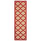 Oriental Weavers Cayman Sand and Red 2"3" x 7"6" Indoor/Outdoor Runner, , large