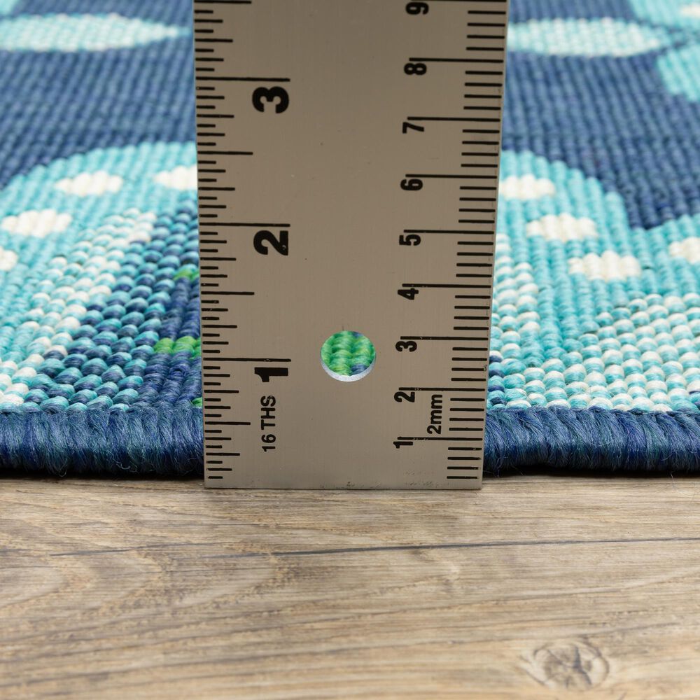 Oriental Weavers Meridian 2206B 2&#39;3&quot; x 7&#39;6&quot; Blue Runner, , large